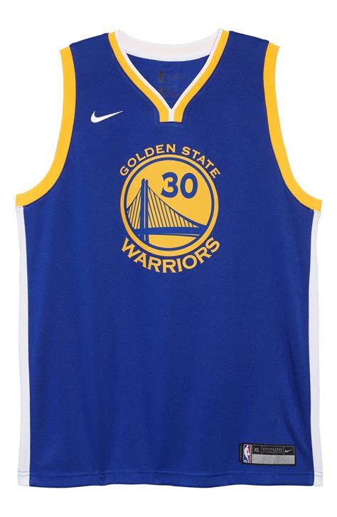 Nike Golden State Warriors Stephen Curry Basketball Jersey (Big Boys ...