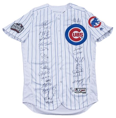 Lot Detail - 2016 Chicago Cubs Team Signed Chicago Cubs Home Jersey ...