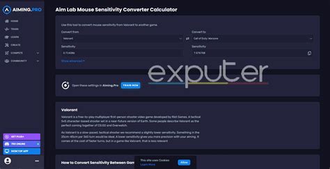 Convert sensitivity valorant to aimlab - xltery