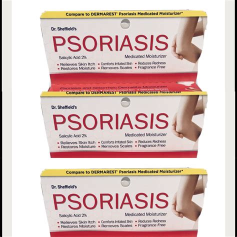 3 Dr Sheffield's Psoriasis Medicated Moisturizer 2% Salicylic Acid ...