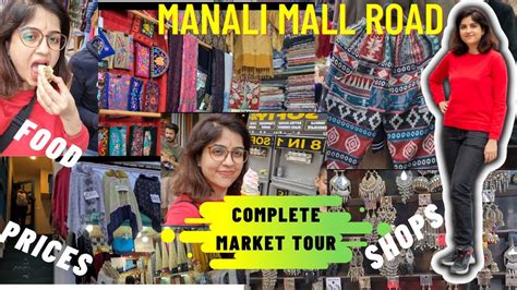 Manali Mall Road Tour I Shopping With Prices, Food & Fun - YouTube