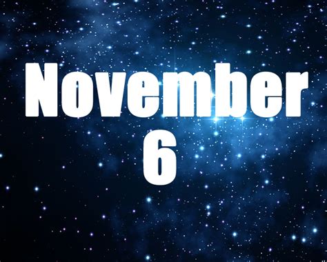 November 6 Birthday horoscope - zodiac sign for November 6th