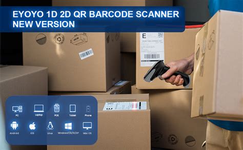 Eyoyo 1D 2D QR Code Scanner, 3 in 1 Bluetooth 2.4G Wireless Barcode Scanner, USB Wired Handheld ...