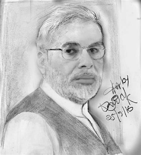 Modi Pencil Sketch