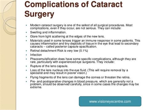 Cataract surgery – phacoemulsification