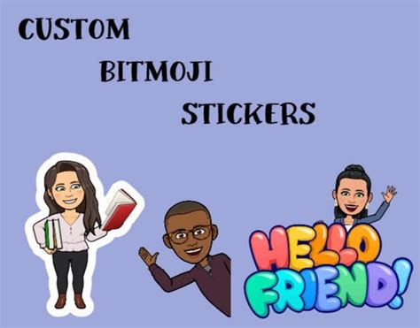 Custom Bitmoji Avatar Stickers-i Turn Your Bitmoji Into a - Etsy