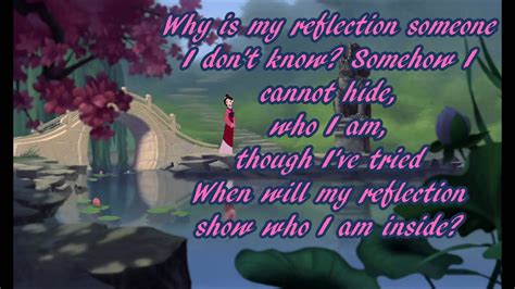 Reflection (w/ lyrics) From Disney's "Mulan" - YouTube