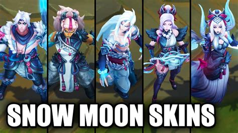 All Snow Moon Skins Spotlight Kayn Ahri Caitlyn Morgana Varus Illaoi ...