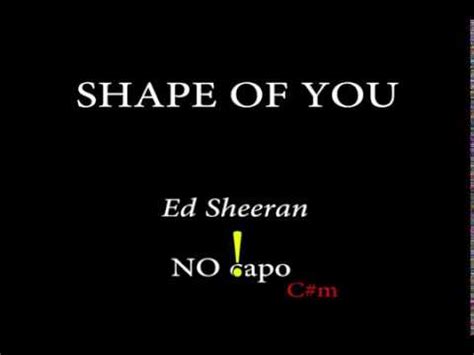 SHAPE OF YOU - ED SHEERAN (Easy Chords and Lyrics) - YouTube