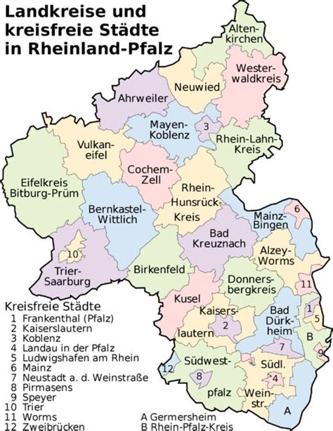 Map of Rhineland-Palatinate 2008 | Rhineland palatinate, Rhineland, Map