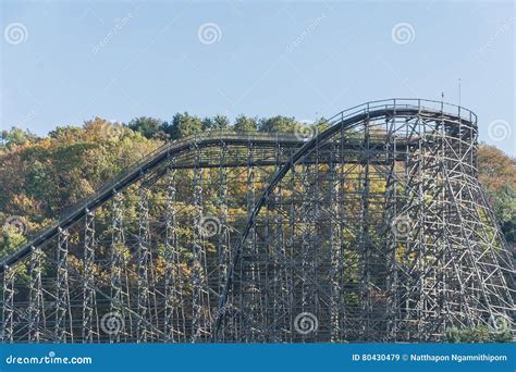 EVERLAND, YONGIN, SOUTH KOREA - 31 Oct 2015 :The Wooden Structure Railway Of T-Express In ...