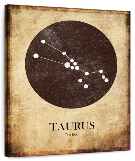 Vintage Taurus Constellation Wall Art | Digital Art