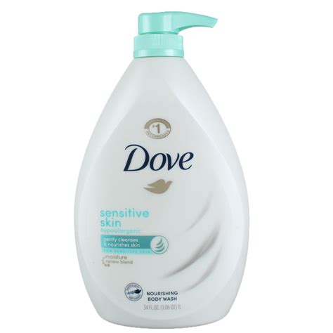 Dove Sensitive Skin Sensitive Skin Body Wash, Fragrance Free, 34 fl oz ...