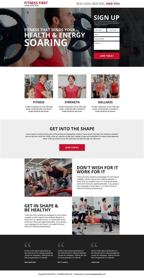 health-and-fitness-landing-page-design-2 | Health and Fitness Landing Page Design preview ...