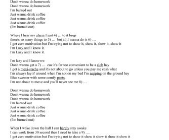 Song Worksheet "I Am Lazy and I Know It" (Parody)