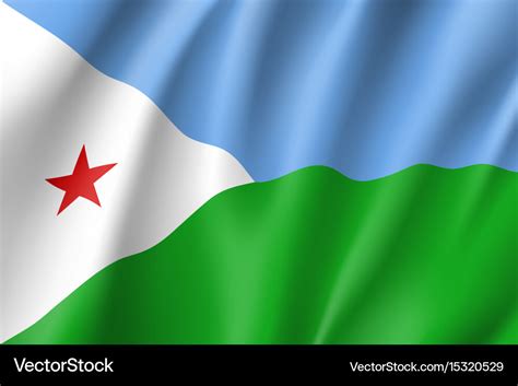 National flag of djibouti Royalty Free Vector Image