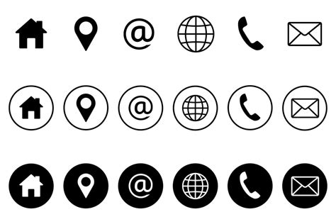 Contact us Web icon set for web and mobile. Communication set. Flat vector illustration 7834917 ...