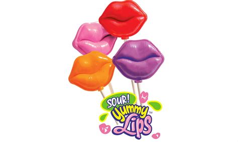 Amazon.com : Yummy Lix Valentine Sour Yummy Lips Lollipop 80 Count Box ...