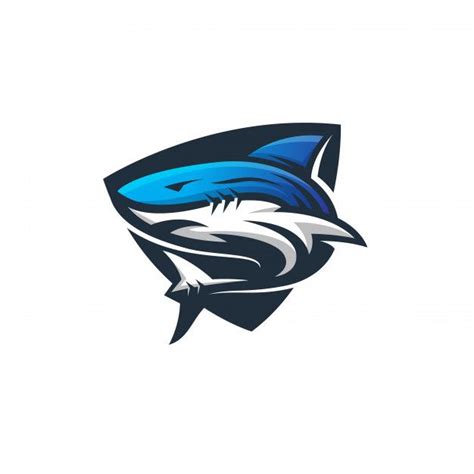 Shark Logo Template Modern Sport | Pet logo design, Shark logo, Team logo design