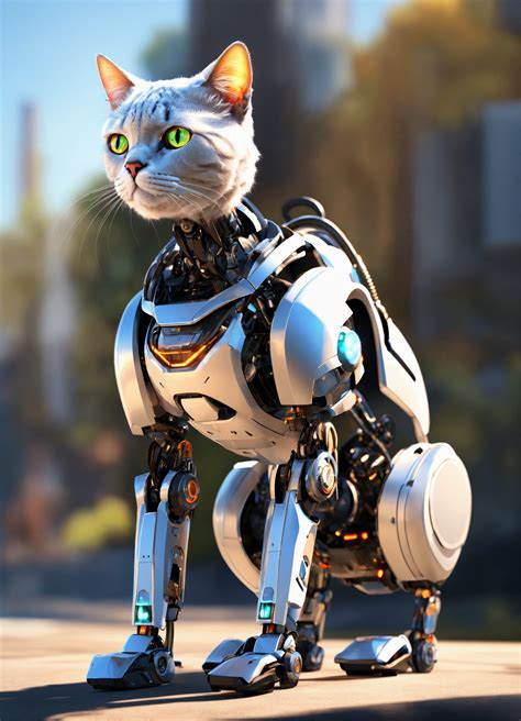 Lexica - Humanoid robot cat, highly detailed, concept art, ultra ...