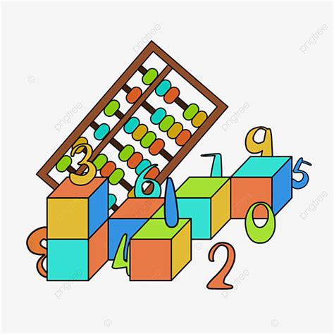 Number Math Clipart Vector, Math Clipart Abacus Cartoon Style Numbers, Math Clip Art ...