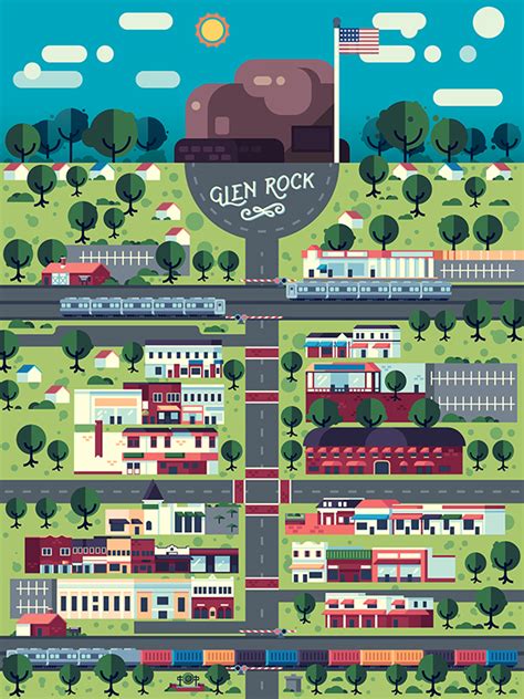 Glen Rock Map :: Behance