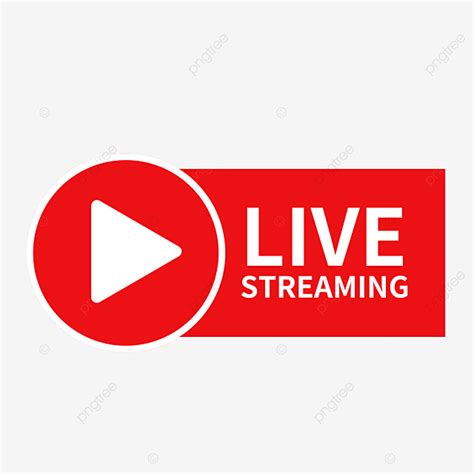 Live Streaming Button Hd Transparent, Live Streaming Red Play Button ...