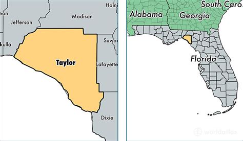 Taylor County, Florida / Map of Taylor County, FL / Where is Taylor County?