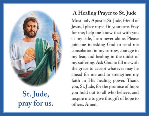 Articles For Heart Mind Soul: A Healing Prayer to St. Jude