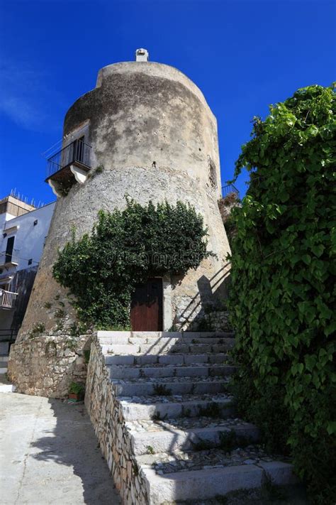 Ruin of the Castle of Vieste, Puglia, Italy Stock Photo - Image of ...