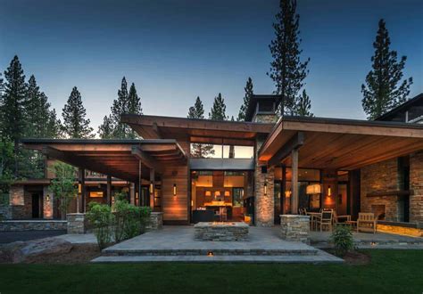 Mountain modern home in Martis Camp with indoor-outdoor living