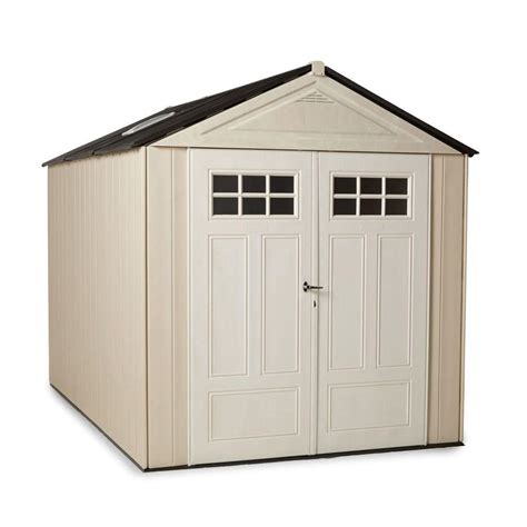 Rubbermaid Big Max 10 ft. 7 in. x 7 ft. 3 in. Ultra Storage Shed, Beige ...