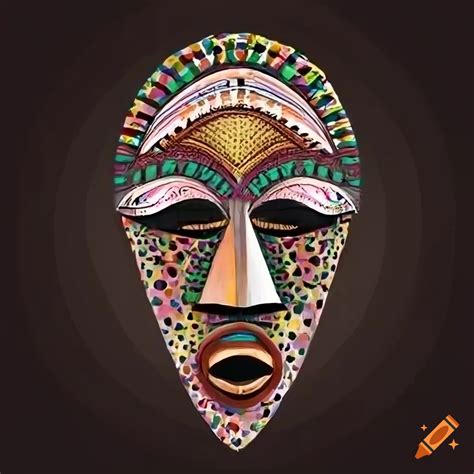 Digital art of an african mask on Craiyon