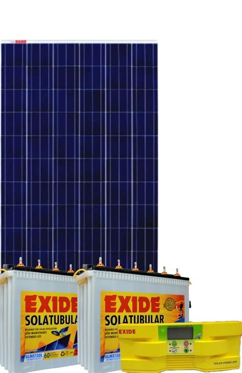 Exide Solar Combo Inverter 2200 + 6LMS200L X 2 Batteries + 325 Watts Panels X 1 NOS price in Chennai