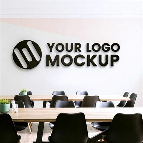 Free Office Background Logo Mockup PSD » CSS Author