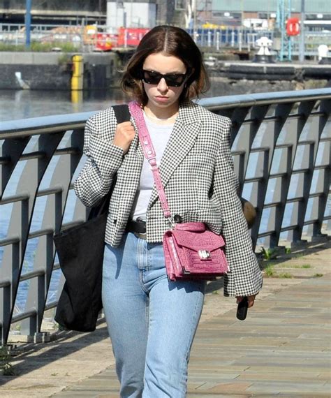 CHARLOTTE JORDAN Arrives at Corrie Set in Manchester 08/20/2021 ...