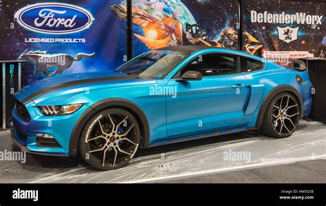 Customized Ford Mustang car at SEMA Stock Photo - Alamy