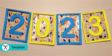 2023 New Year Bunting | New Year Crafts (Teacher-Made)