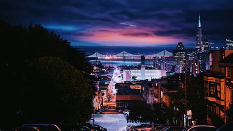 City by night wallpaper, cityscape, night, building, San Francisco HD ...