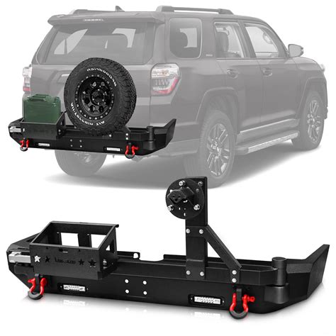 Front / Rear Bumper w/Winch Plate LED Lights and D-Rings Fits 4Runner ...