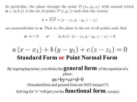 Equation of a plane