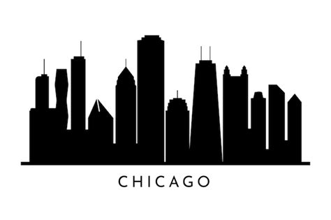 Free Vector | Hand drawn chicago skyline silhouette