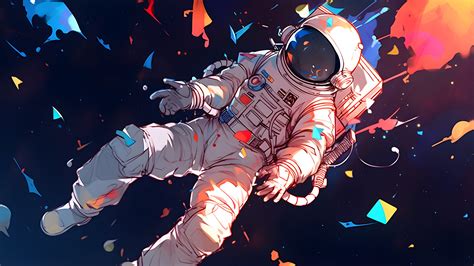 Cosmonaut in Open Space Desktop Wallpaper - Space Wallpaper 4k