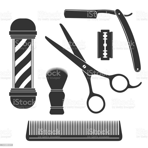 Barbershop Symbols Stock Illustration - Download Image Now - Barber Shop, Barber, Work Tool - iStock