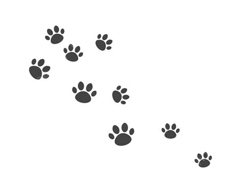 Paw Background Template Prints Cat Silhouette Vector, Prints, Cat, Silhouette PNG and Vector ...
