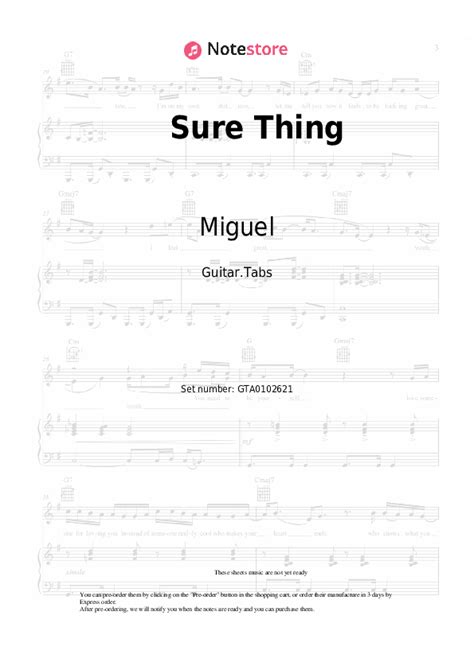 Sure Thing tabs guitar Miguel in Note-Store.com | Guitar.Tabs SKU ...