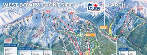 Lake Louise Ski Resort Trail Map • Piste Map • Panoramic Mountain Map