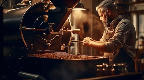 Premium AI Image | A photo of a coffee roaster enjoying the aroma