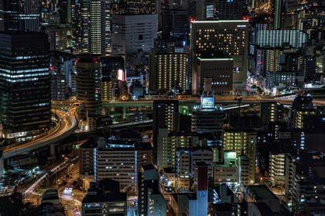 Osaka Skyline At Night Photograph by Sandro Bisaro