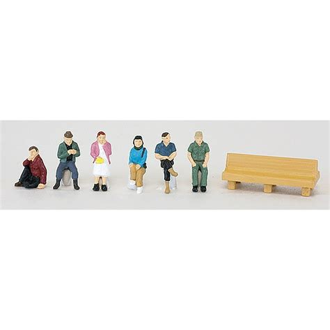 Walthers SceneMaster HO Scale People/Figures People Sitting (6-Pk) w/1 Bench - Walmart.com ...